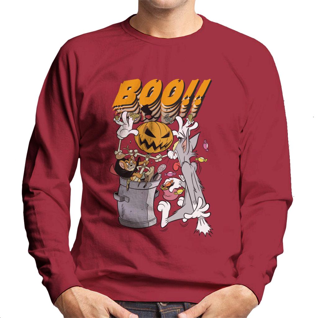 Tom and Jerry Halloween Pumpkin Boom Men's Sweatshirt-ALL + EVERY