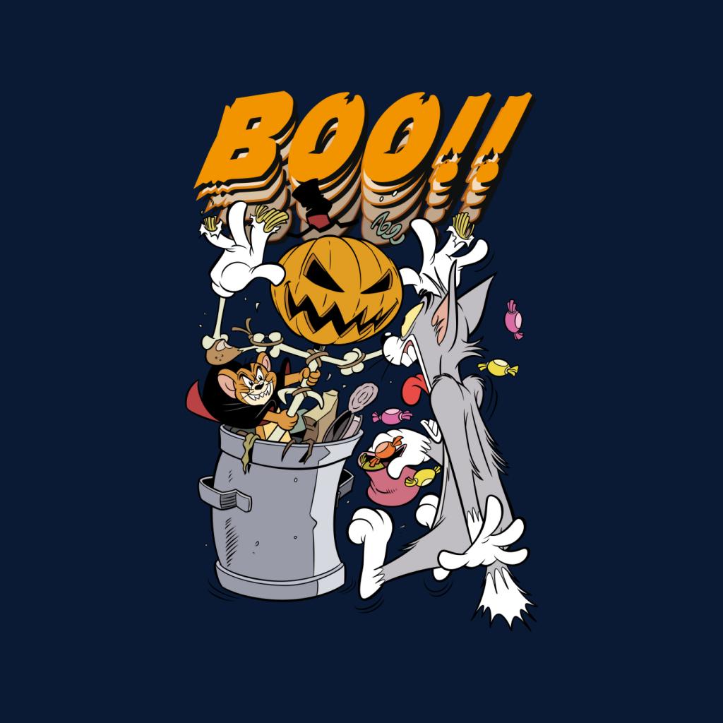 Tom and Jerry Halloween Pumpkin Boom Kid's T-Shirt-ALL + EVERY