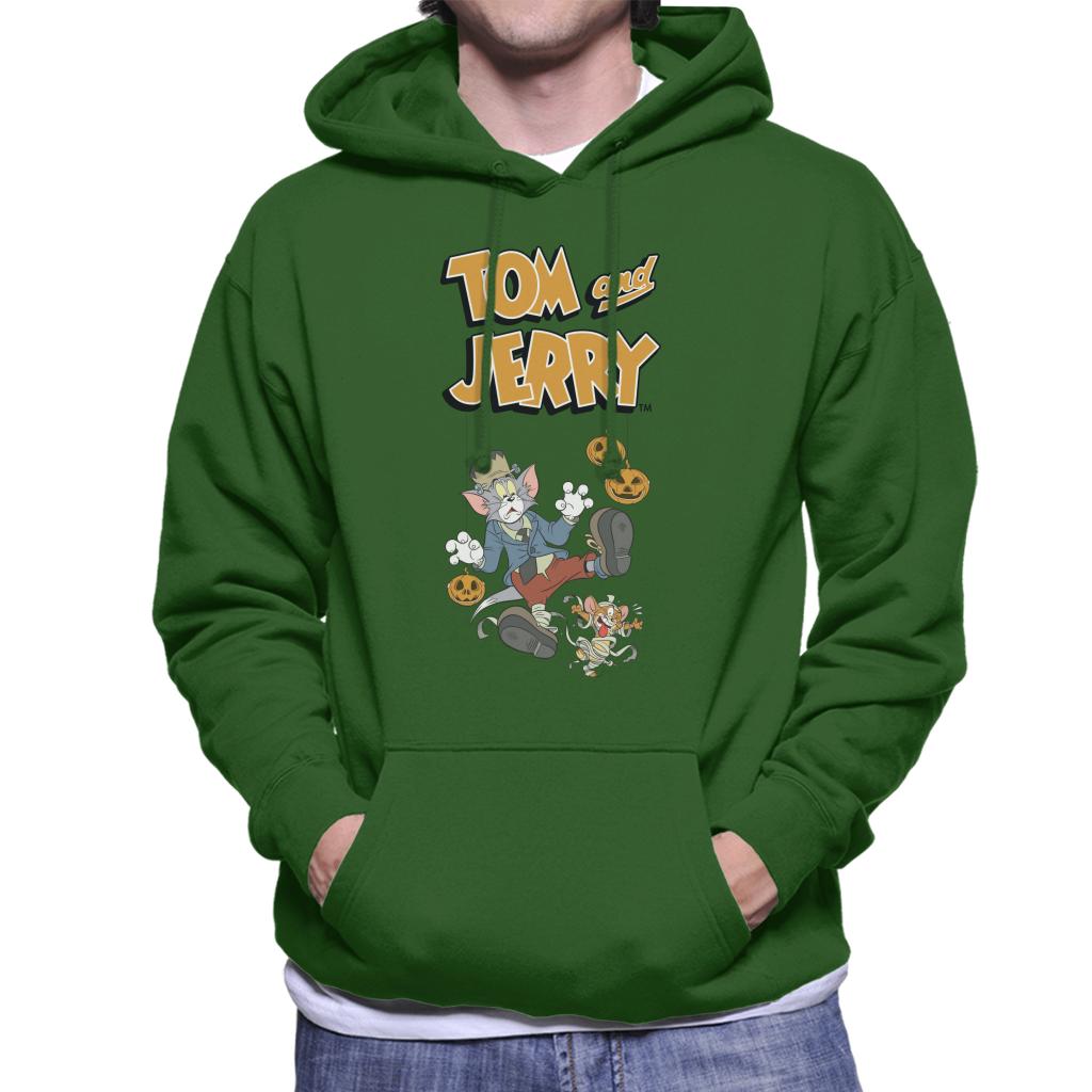 Tom and Jerry Halloween Mummified Men's Hooded Sweatshirt-ALL + EVERY