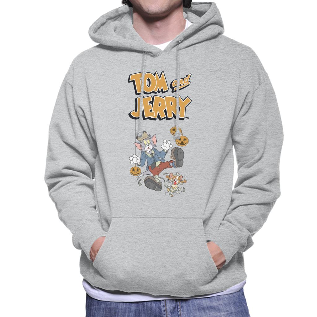 Tom and Jerry Halloween Mummified Men's Hooded Sweatshirt-ALL + EVERY