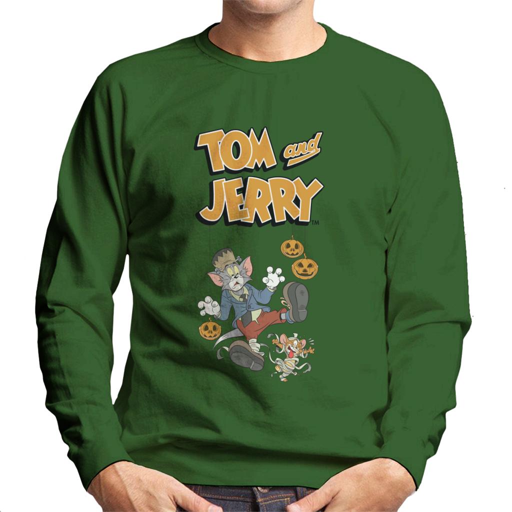 Tom and Jerry Halloween Mummified Men's Sweatshirt-ALL + EVERY