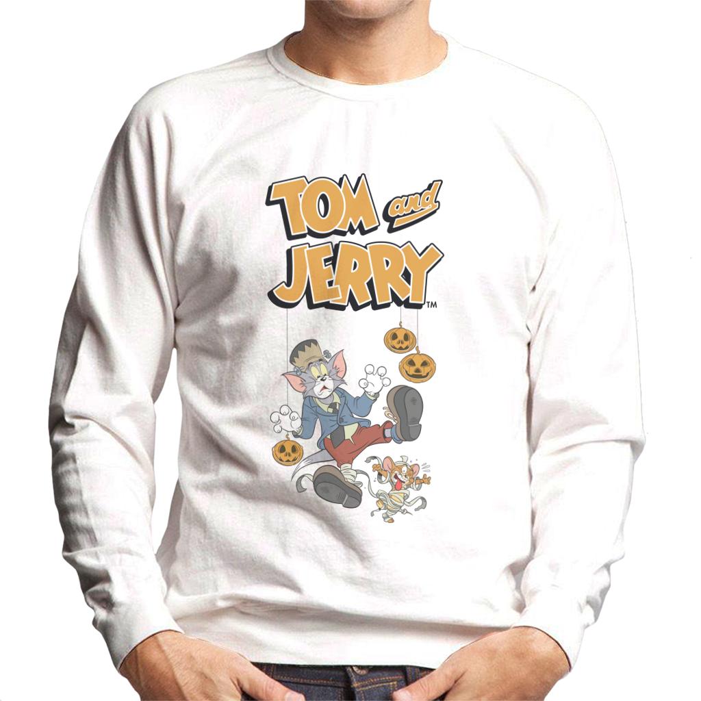 Tom and Jerry Halloween Mummified Men's Sweatshirt-ALL + EVERY