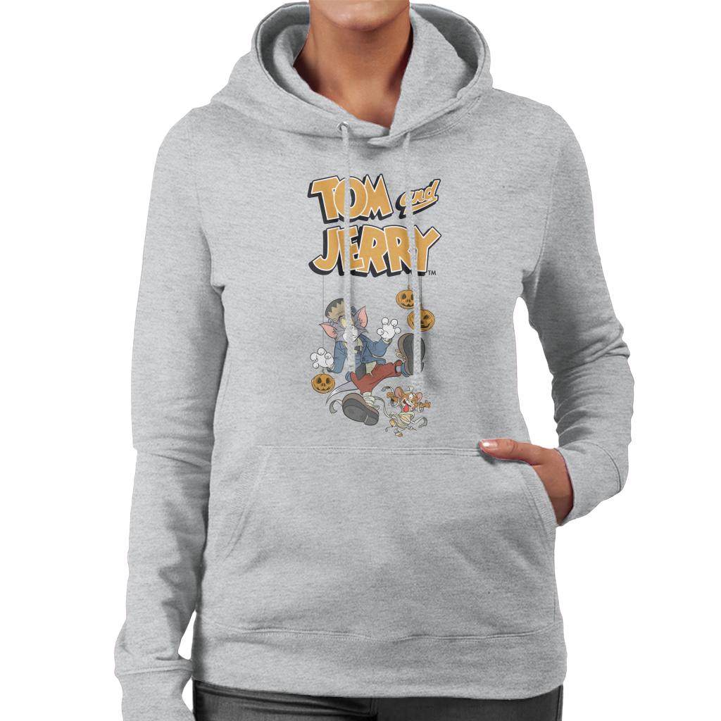 Tom and Jerry Halloween Mummified Women's Hooded Sweatshirt-ALL + EVERY