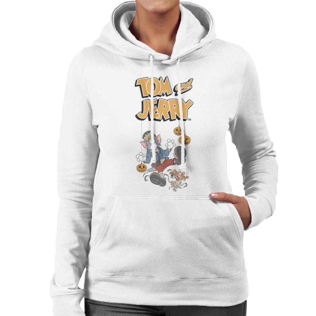 Tom and Jerry Halloween Mummified Women's Hooded Sweatshirt-ALL + EVERY