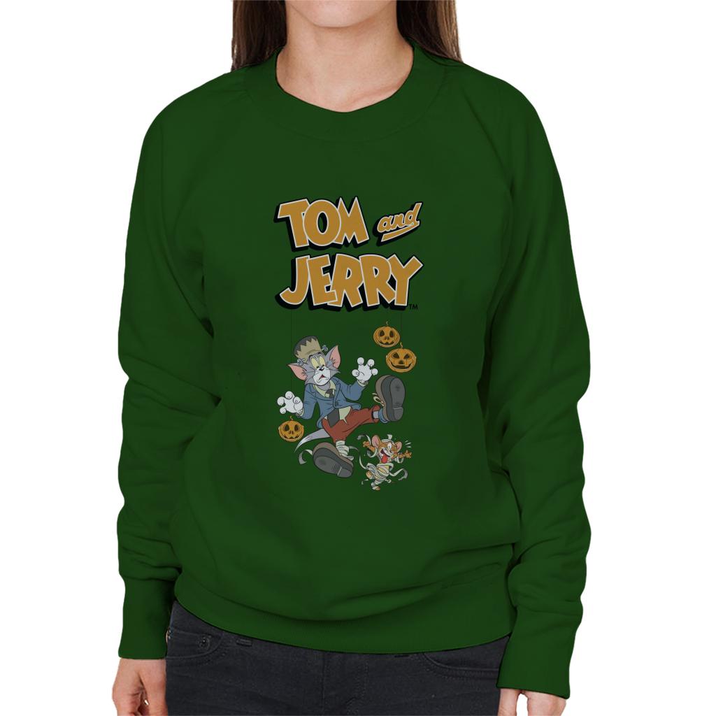 Tom and Jerry Halloween Mummified Women's Sweatshirt-ALL + EVERY