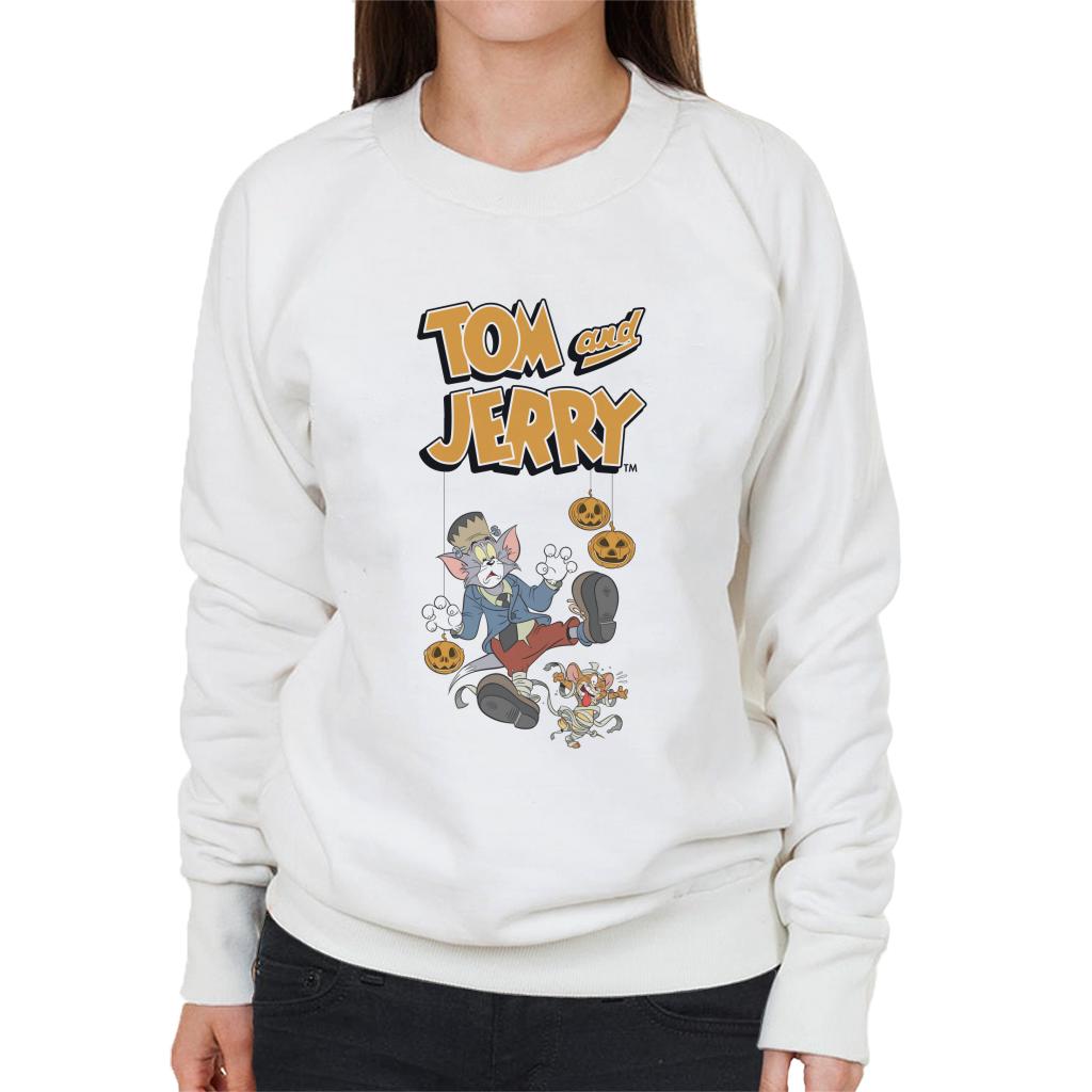 Tom and Jerry Halloween Mummified Women's Sweatshirt-ALL + EVERY