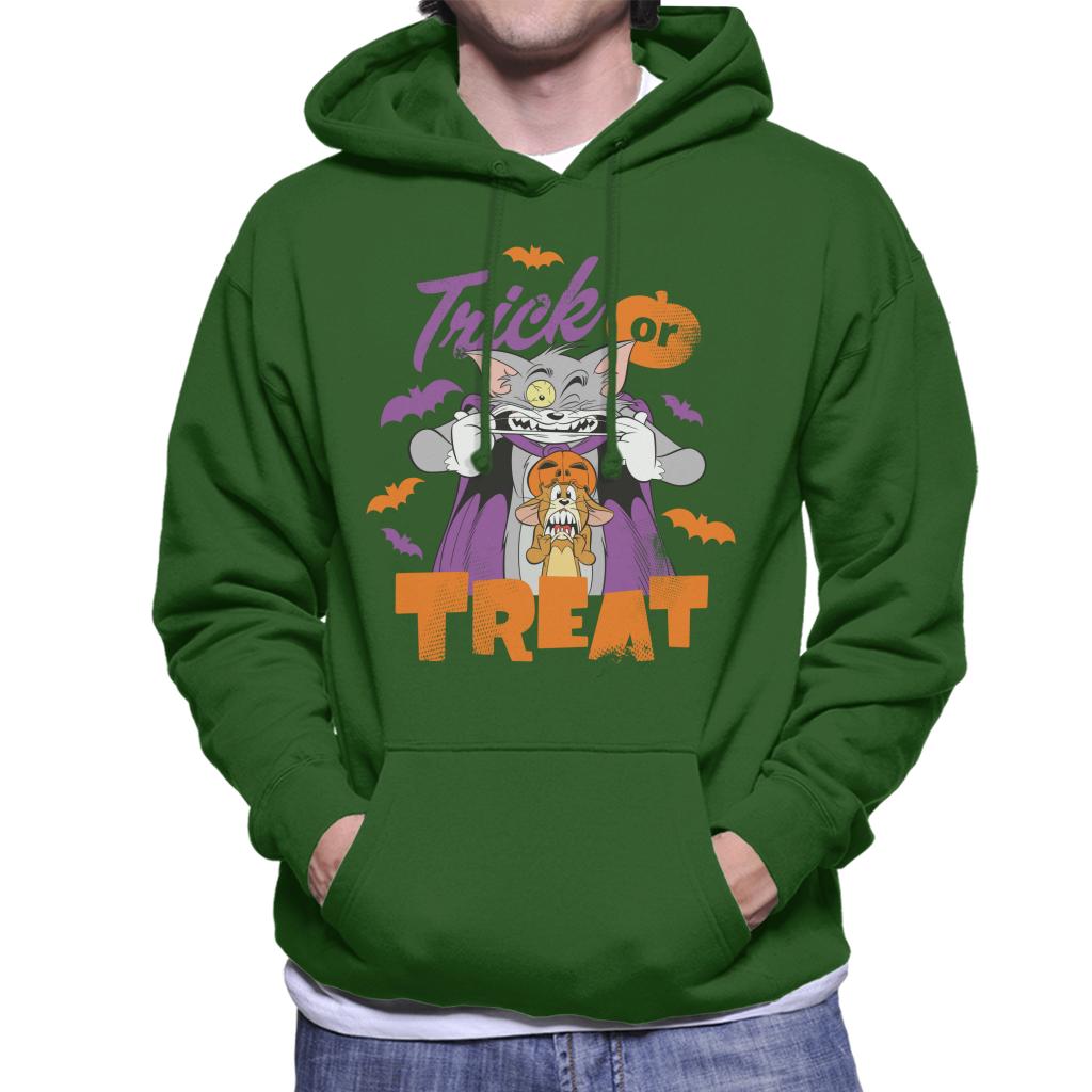 Tom and Jerry Halloween Trick Or Treat Scary Face Men's Hooded Sweatshirt-ALL + EVERY