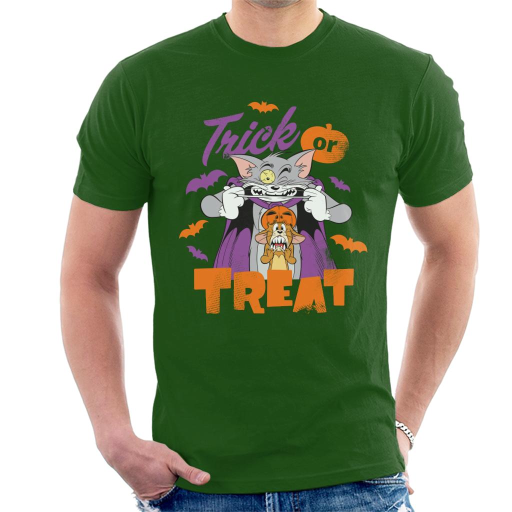 Tom and Jerry Halloween Trick Or Treat Scary Face Men's T-Shirt-ALL + EVERY