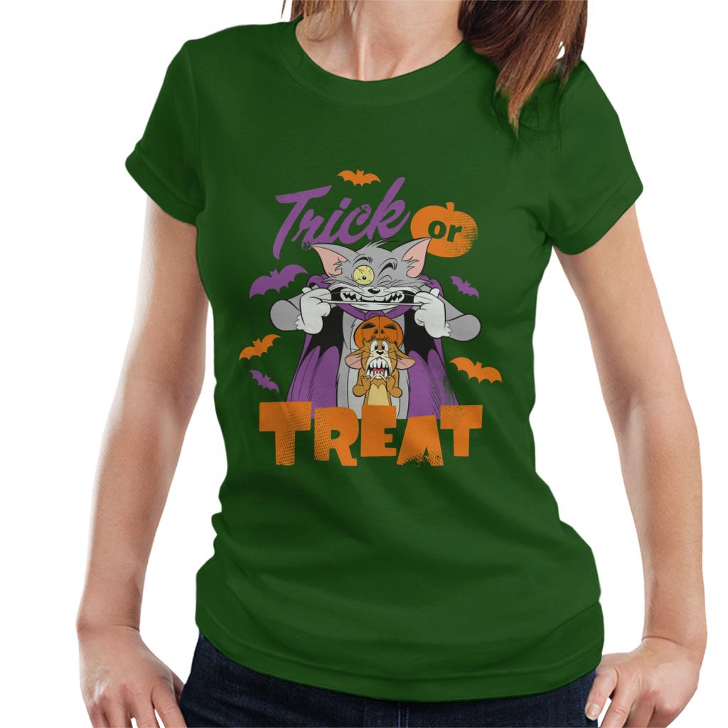 Tom and Jerry Halloween Trick Or Treat Scary Face Women's T-Shirt-ALL + EVERY