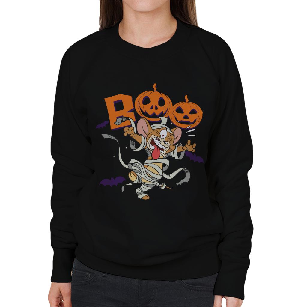 Tom and Jerry Halloween Boo Women's Sweatshirt-ALL + EVERY