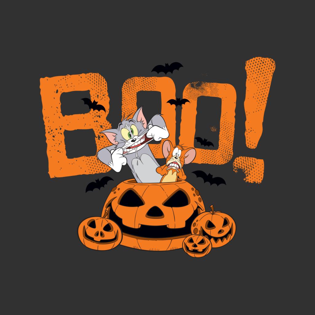 Tom and Jerry Halloween Boo Pumpkin Surprise Women's T-Shirt-ALL + EVERY