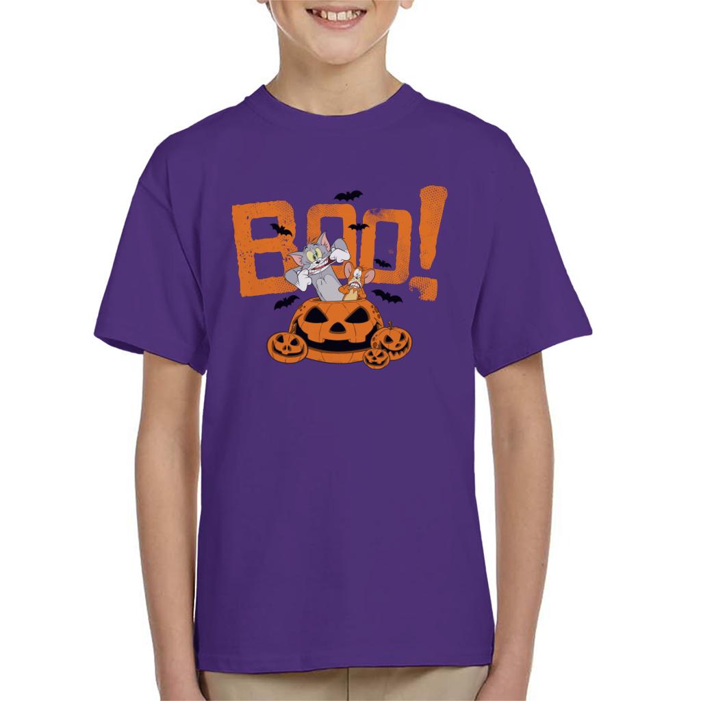 Tom and Jerry Halloween Boo Pumpkin Surprise Kid's T-Shirt-ALL + EVERY