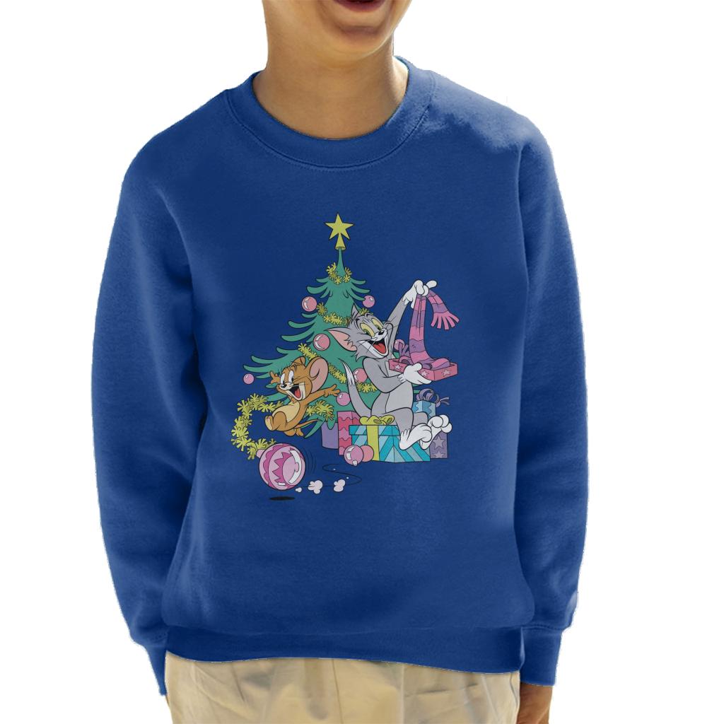 Tom and Jerry Christmas Festive Morning Kid's Sweatshirt-ALL + EVERY