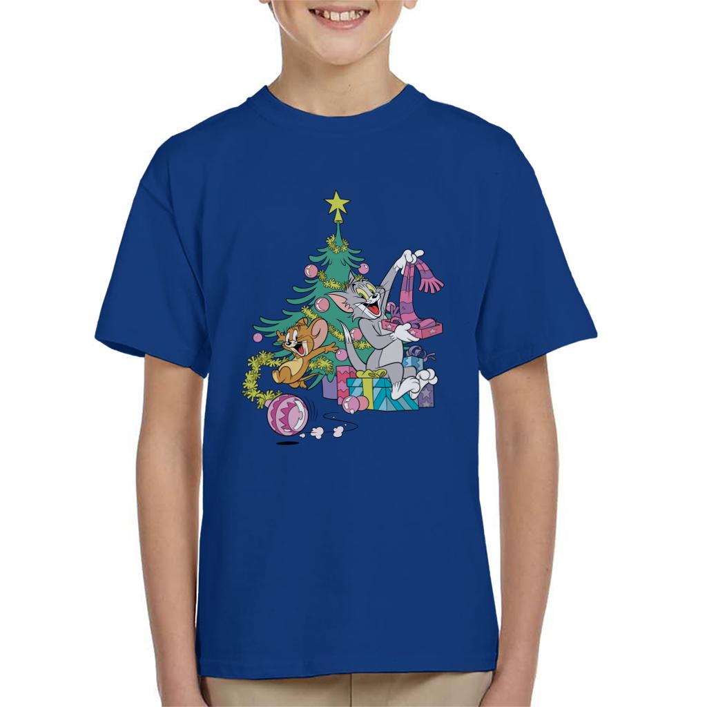 Tom and Jerry Christmas Festive Morning Kid's T-Shirt-ALL + EVERY