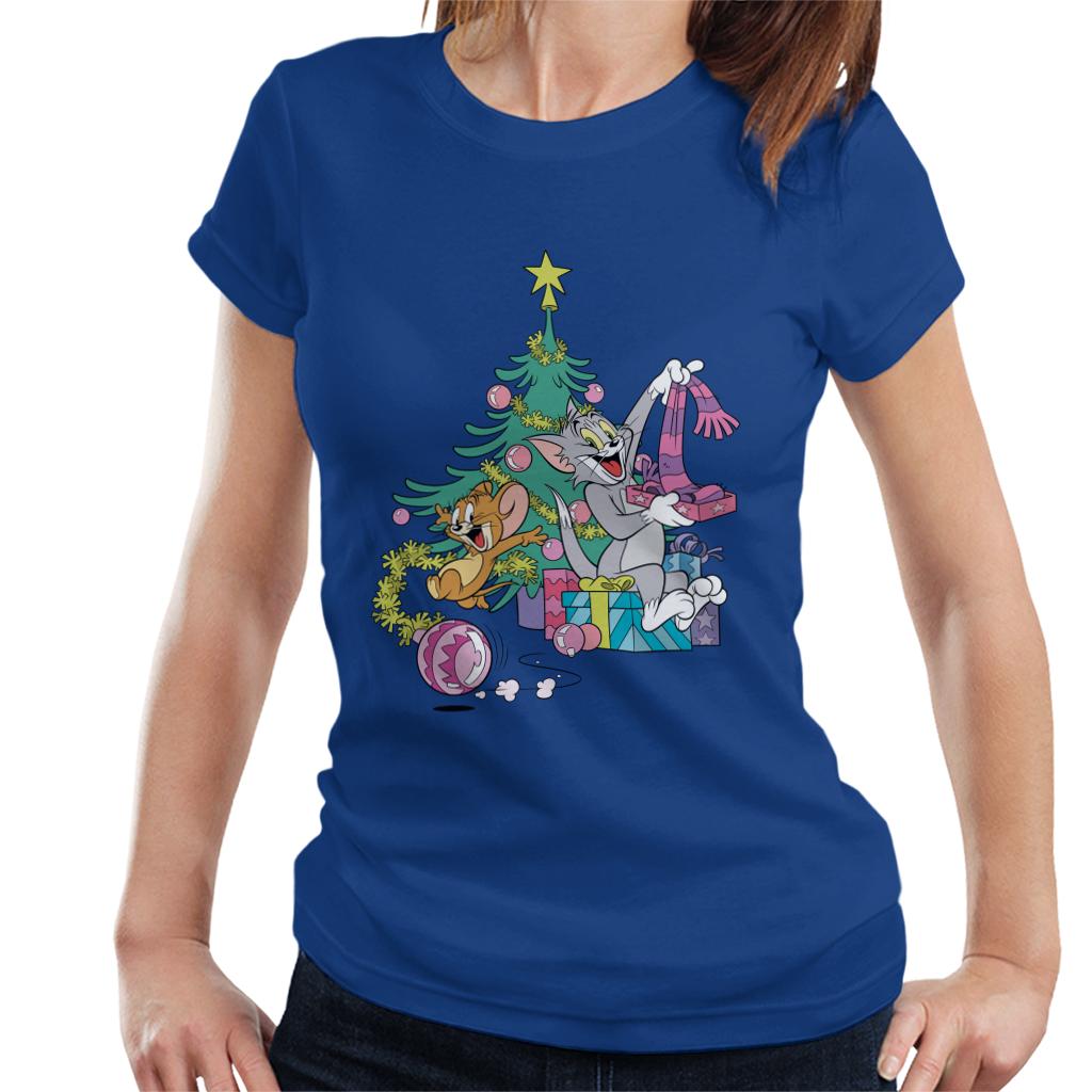 Tom and Jerry Christmas Festive Morning Women's T-Shirt-ALL + EVERY