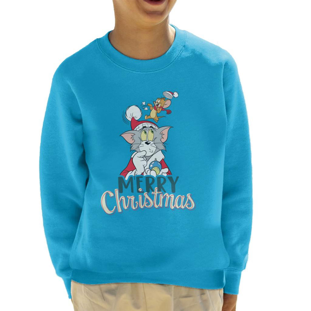 Tom and Jerry Christmas Merry Xmas Kid's Sweatshirt-ALL + EVERY