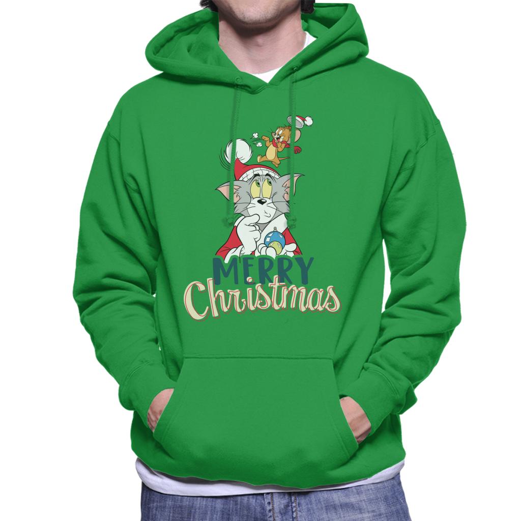 Tom and Jerry Christmas Merry Xmas Men's Hooded Sweatshirt-ALL + EVERY