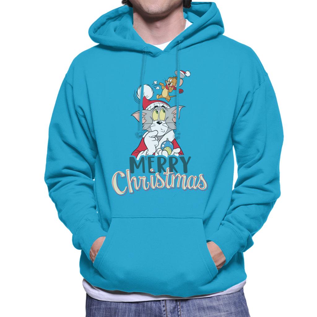 Tom and Jerry Christmas Merry Xmas Men's Hooded Sweatshirt-ALL + EVERY