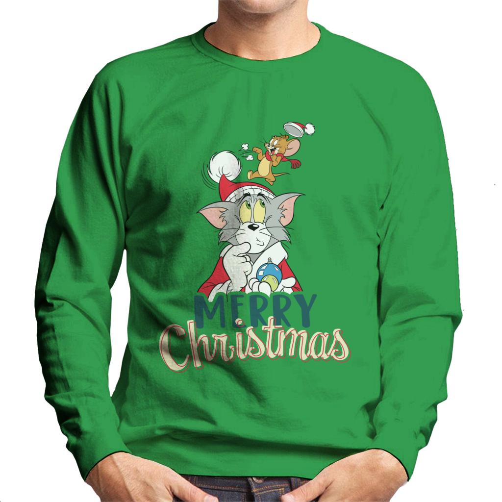 Tom and Jerry Christmas Merry Xmas Men's Sweatshirt-ALL + EVERY