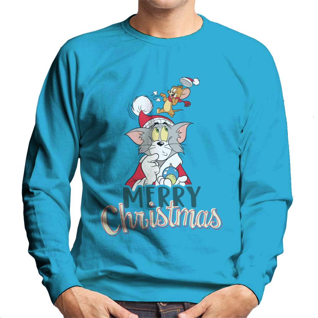 Tom and Jerry Christmas Merry Xmas Men's Sweatshirt-ALL + EVERY