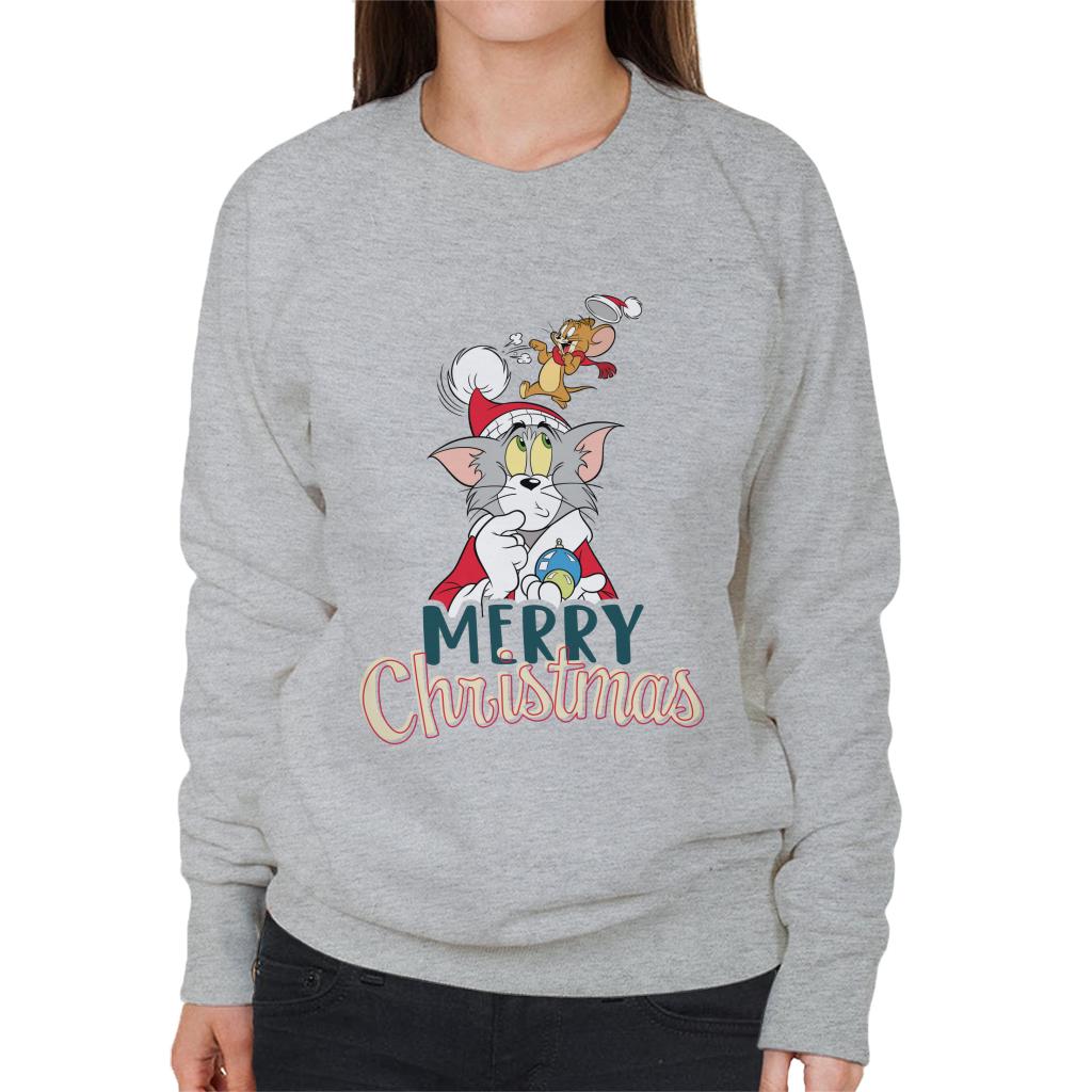 Tom and Jerry Christmas Merry Xmas Women's Sweatshirt-ALL + EVERY