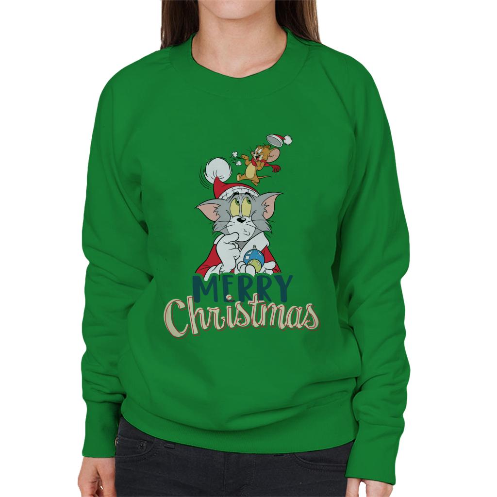 Tom and Jerry Christmas Merry Xmas Women's Sweatshirt-ALL + EVERY