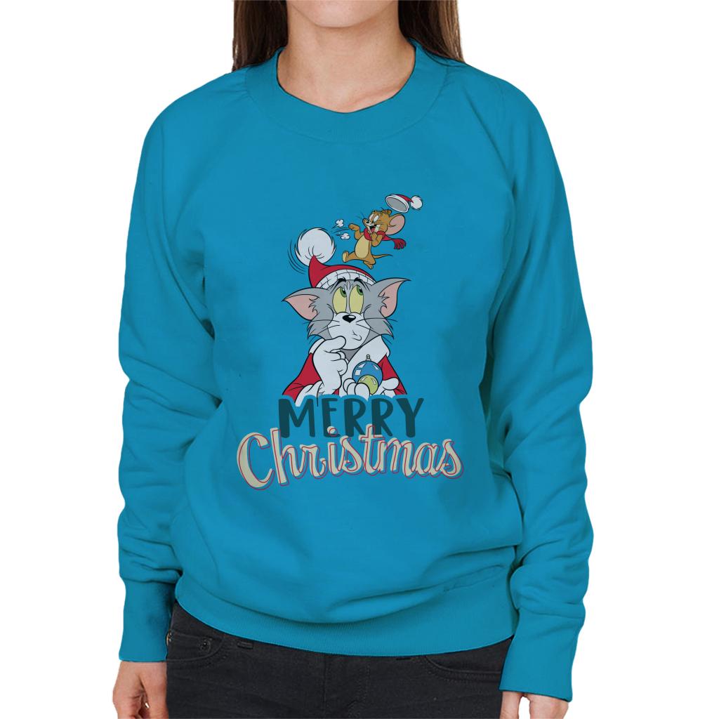 Tom and Jerry Christmas Merry Xmas Women's Sweatshirt-ALL + EVERY