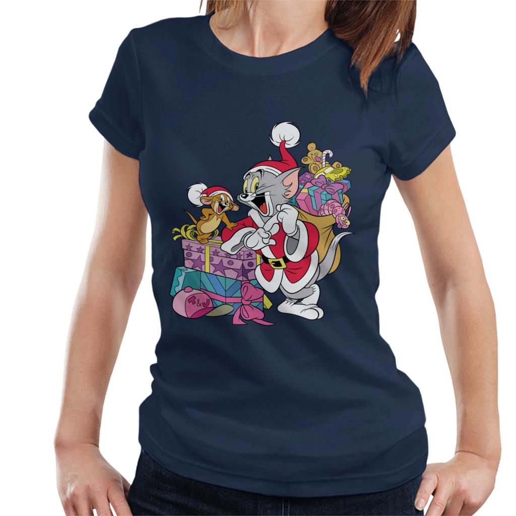 Tom and Jerry Christmas Festive Sacks Women's T-Shirt-ALL + EVERY