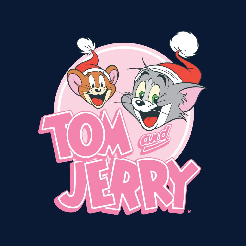 Tom and Jerry Christmas Wearing Festive Hats Men's T-Shirt-ALL + EVERY