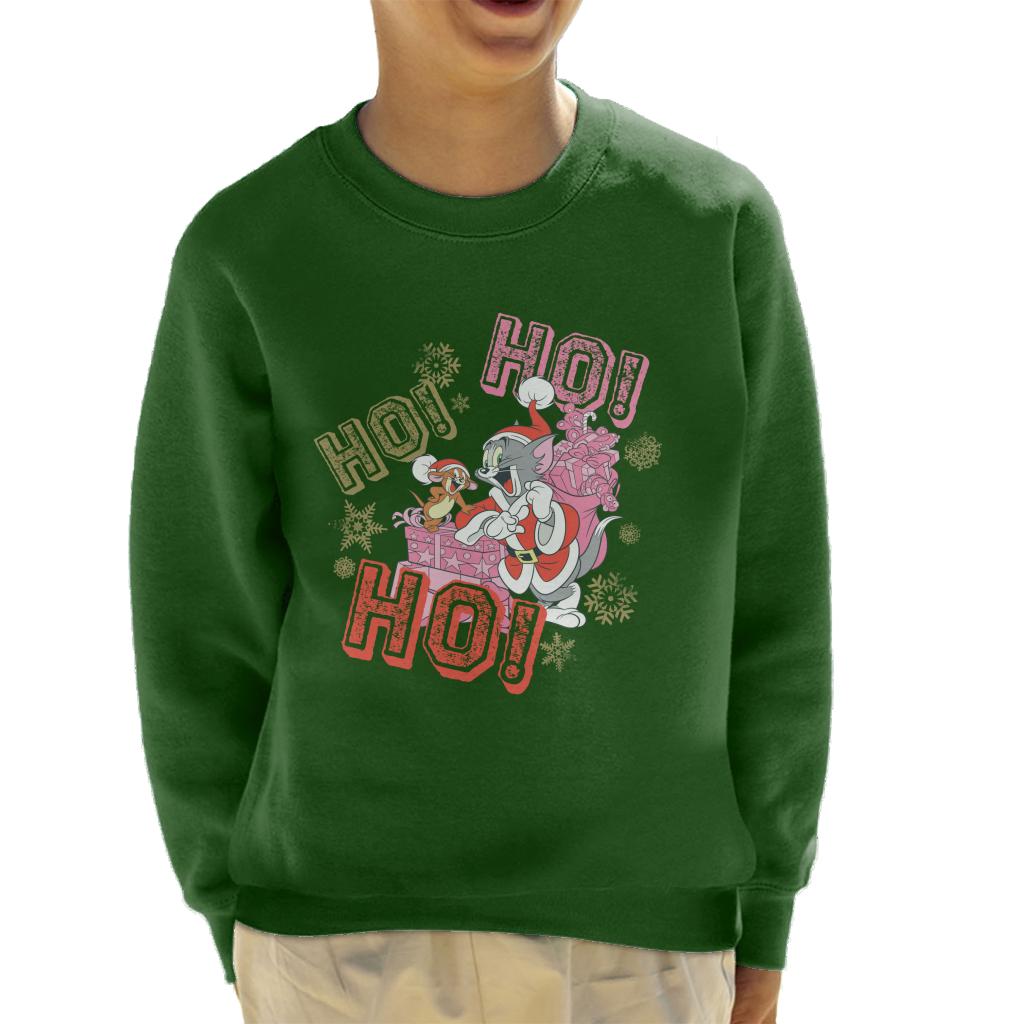 Tom and Jerry Christmas Ho Ho Ho Kid's Sweatshirt-ALL + EVERY