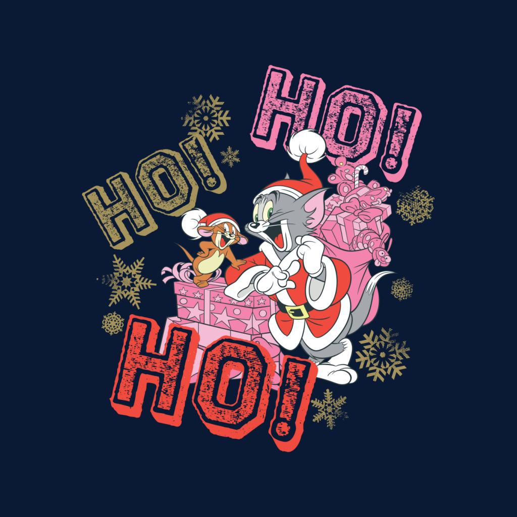 Tom and Jerry Christmas Ho Ho Ho Men's T-Shirt-ALL + EVERY