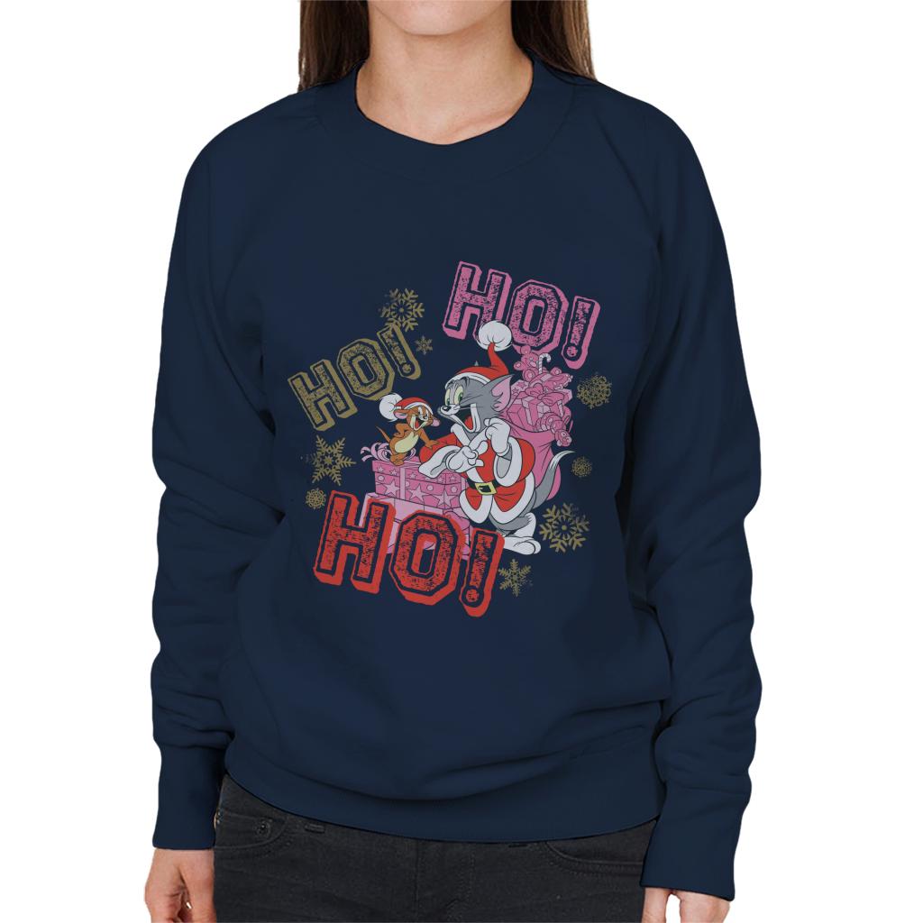 Tom and Jerry Christmas Ho Ho Ho Women's Sweatshirt-ALL + EVERY