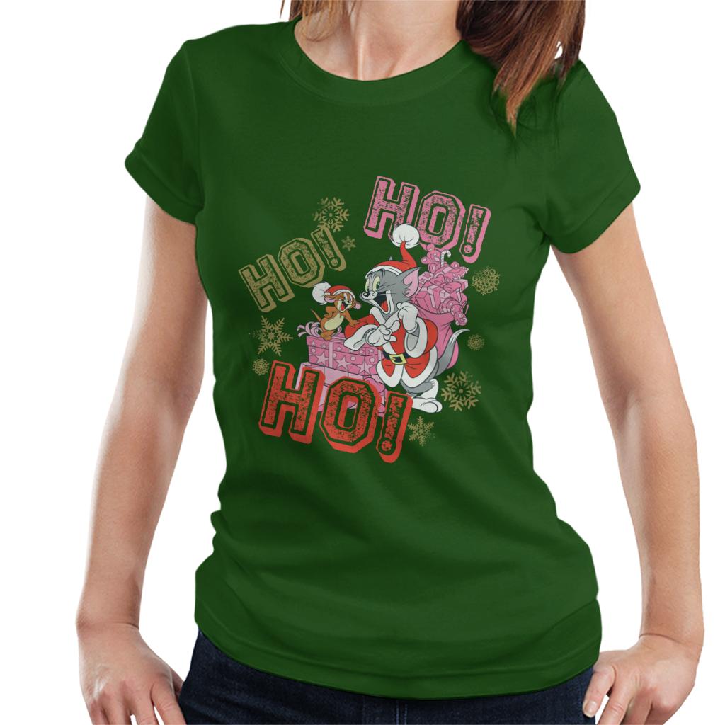 Tom and Jerry Christmas Ho Ho Ho Women's T-Shirt-ALL + EVERY