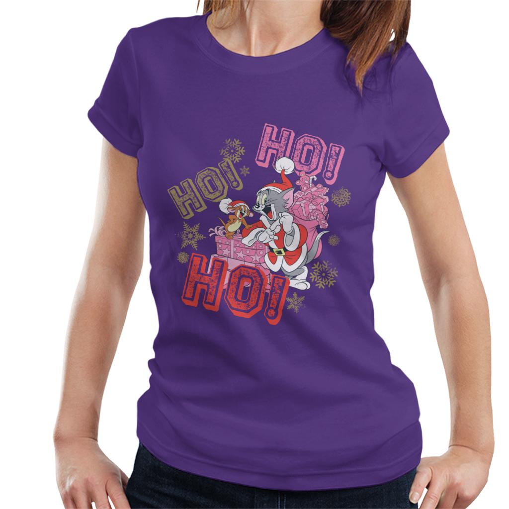 Tom and Jerry Christmas Ho Ho Ho Women's T-Shirt-ALL + EVERY