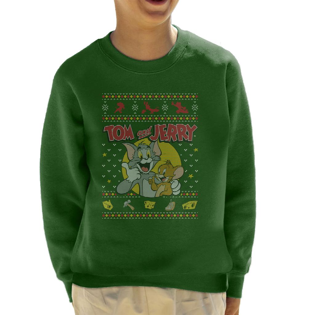 Tom and Jerry Christmas Traps Kid's Sweatshirt-ALL + EVERY