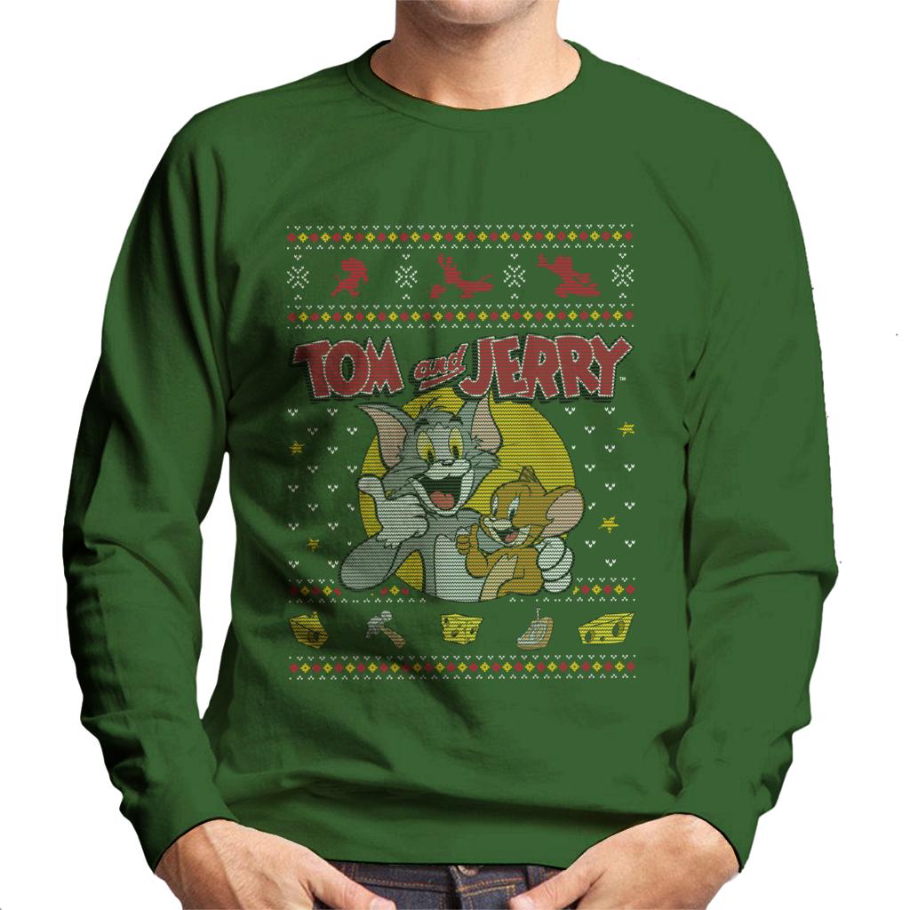 Tom and Jerry Christmas Traps Men's Sweatshirt-ALL + EVERY