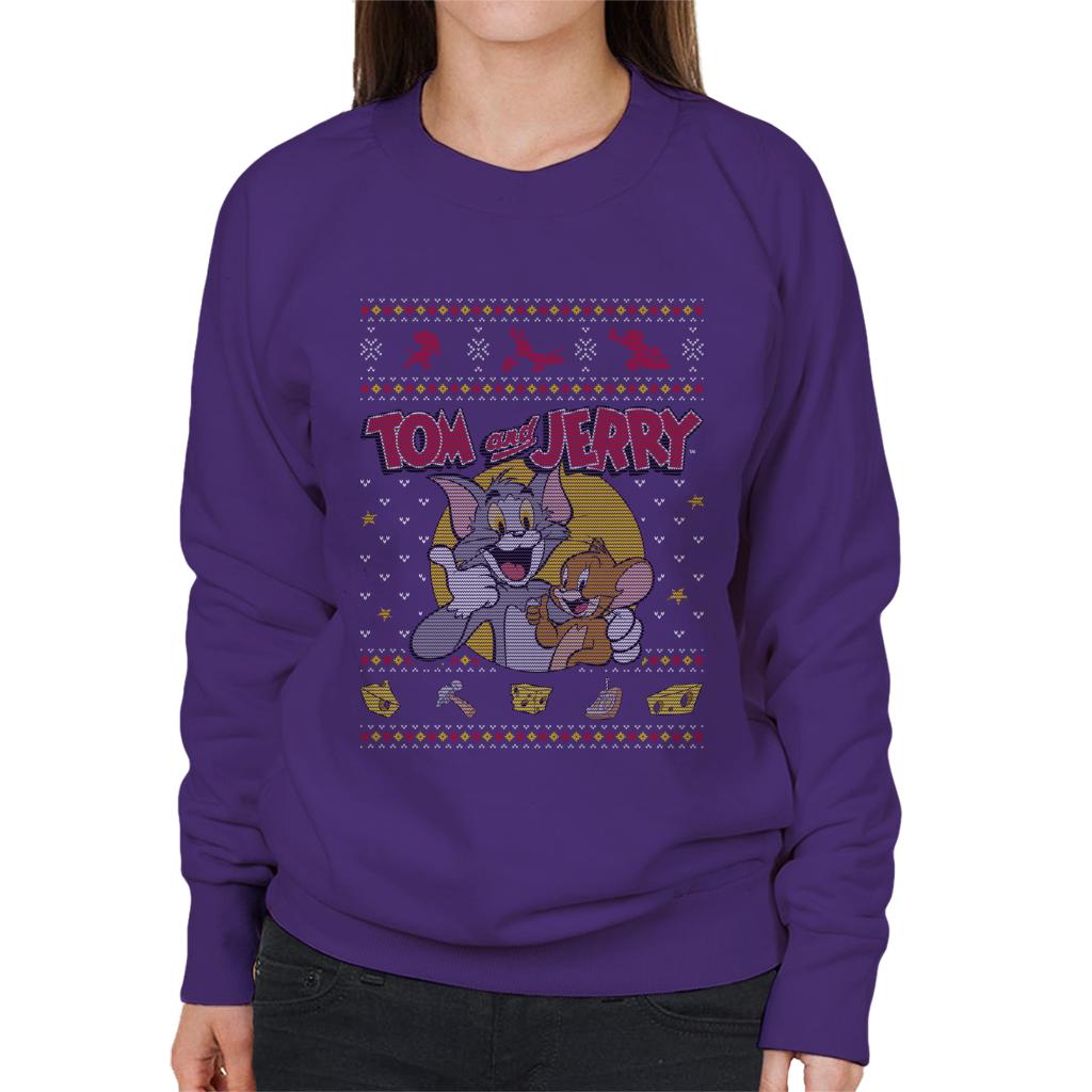 Tom and Jerry Christmas Traps Women's Sweatshirt-ALL + EVERY