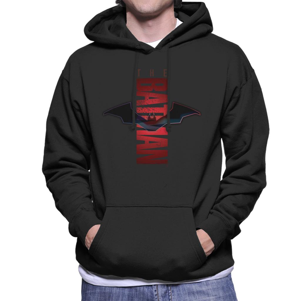 The Batman Red Shadows Logo Men's Hooded Sweatshirt-ALL + EVERY