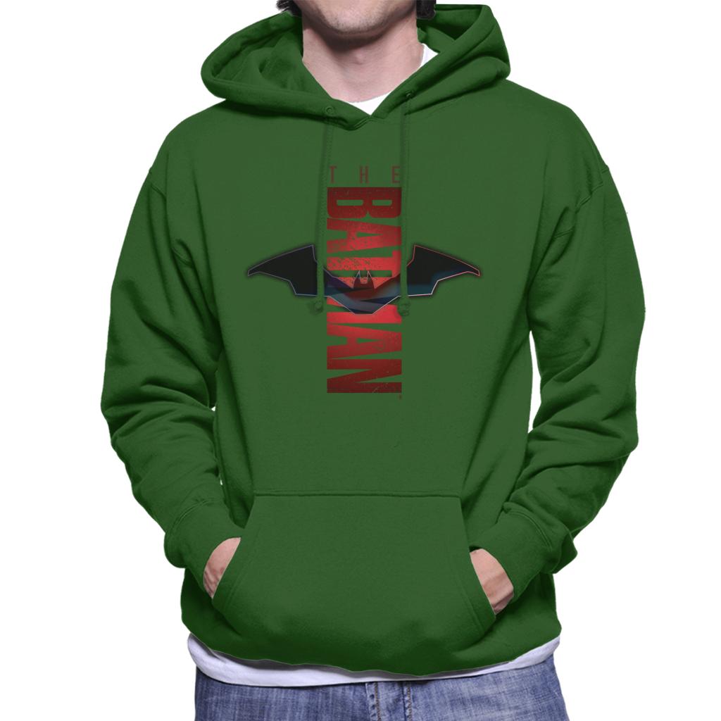 The Batman Red Shadows Logo Men's Hooded Sweatshirt-ALL + EVERY