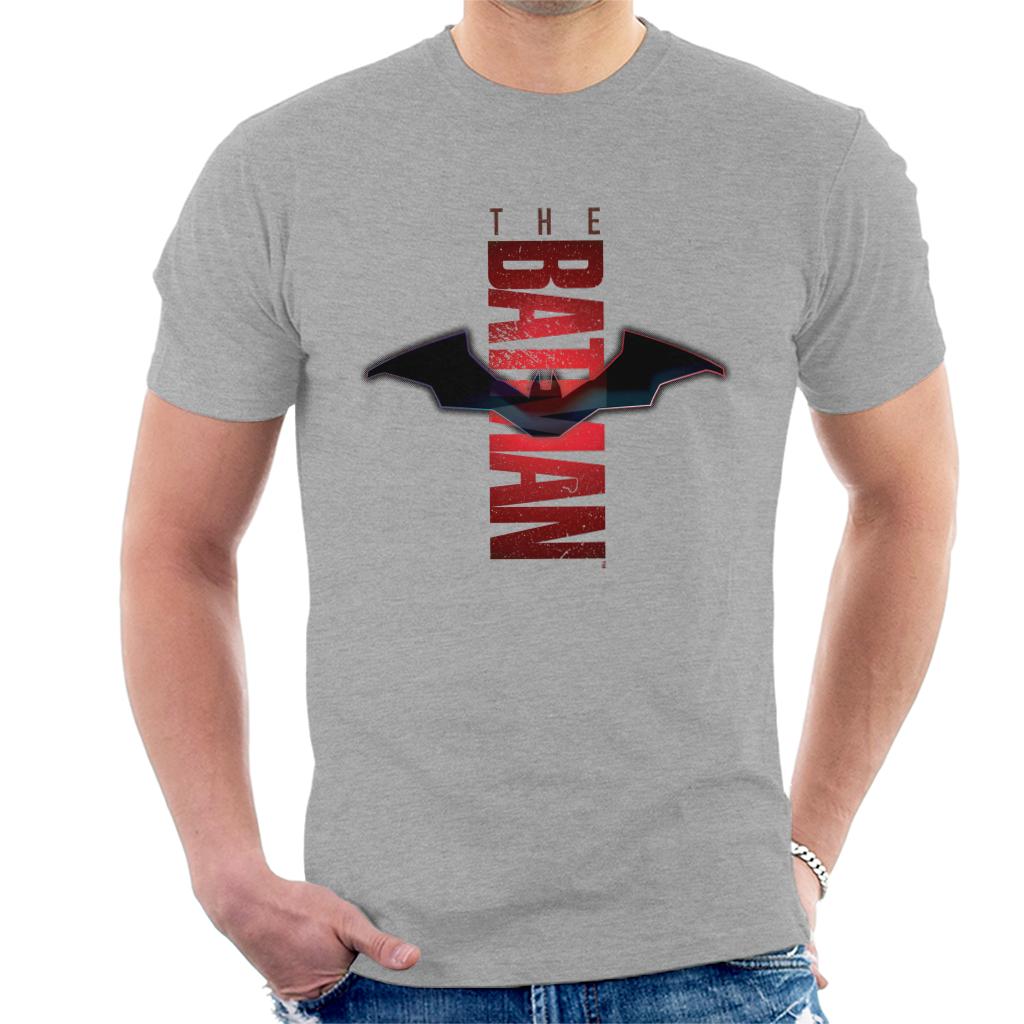 The Batman Red Shadows Logo Men's T-Shirt-ALL + EVERY