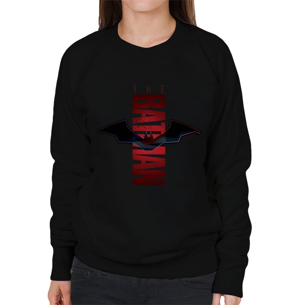 The Batman Red Shadows Logo Women's Sweatshirt-ALL + EVERY