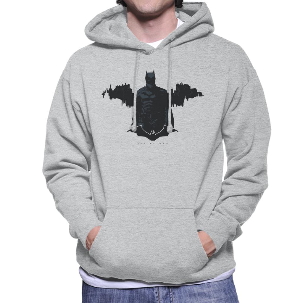 The Batman Logo Gotham City Backdrop Men's Hooded Sweatshirt-ALL + EVERY