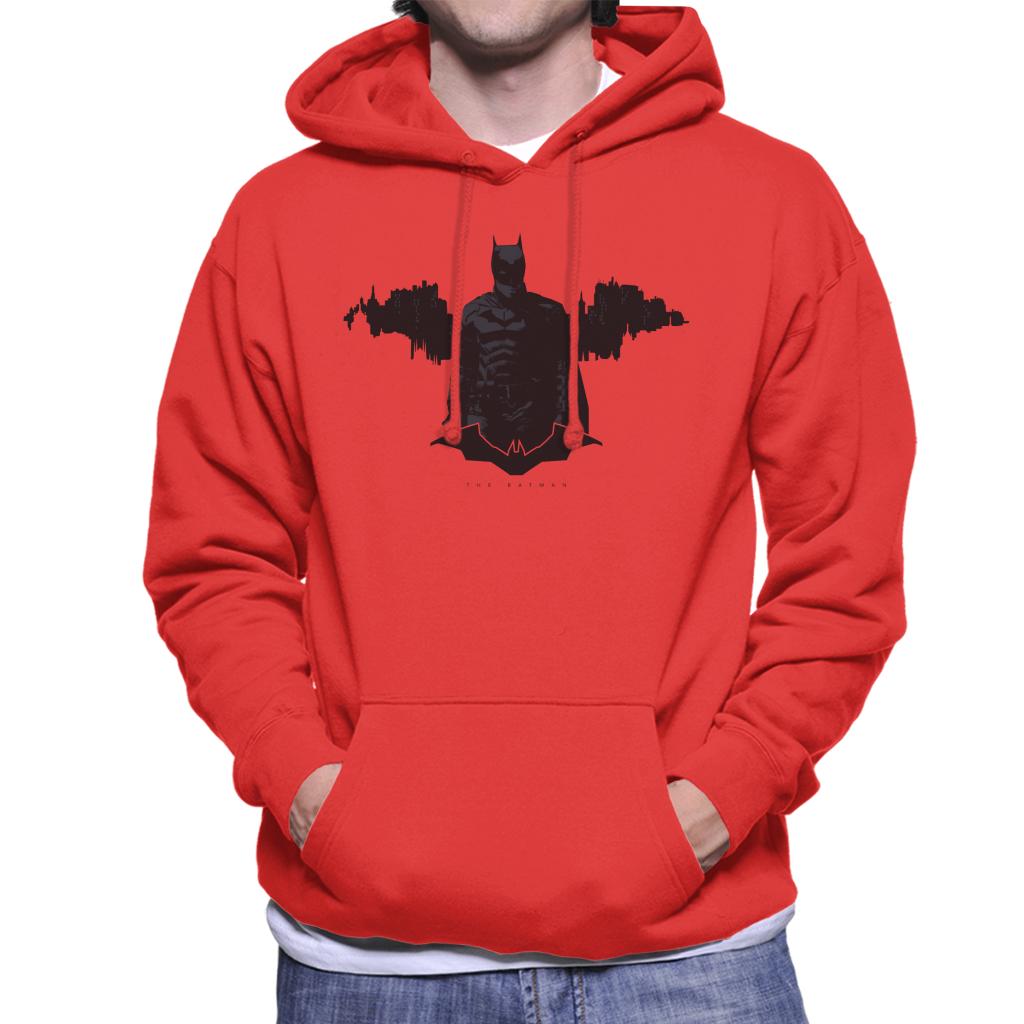 The Batman Logo Gotham City Backdrop Men's Hooded Sweatshirt-ALL + EVERY