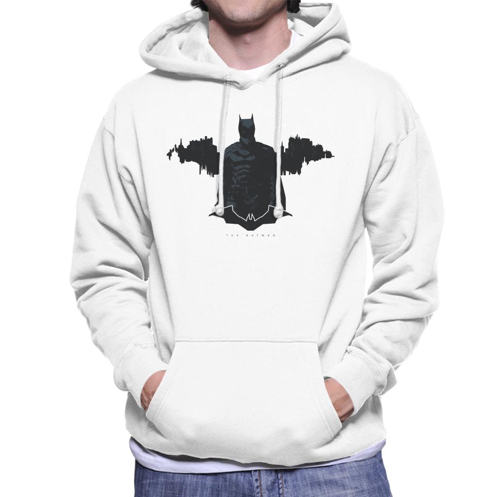 The Batman Logo Gotham City Backdrop Men's Hooded Sweatshirt-ALL + EVERY