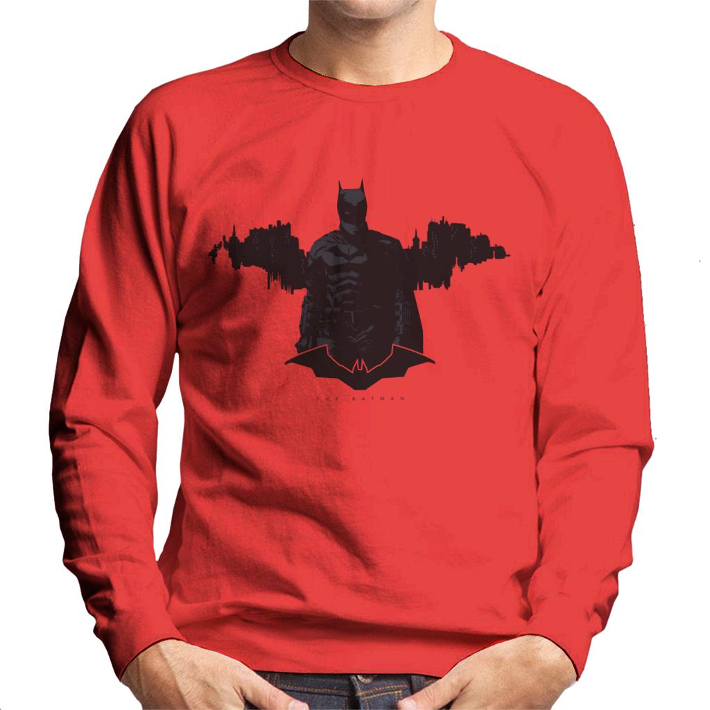 The Batman Logo Gotham City Backdrop Men's Sweatshirt-ALL + EVERY