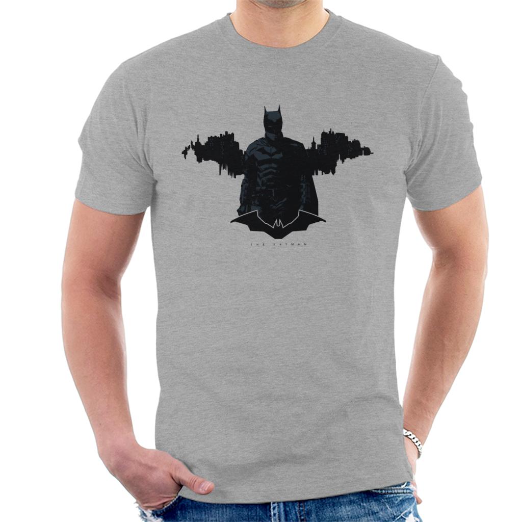 The Batman Logo Gotham City Backdrop Men's T-Shirt-ALL + EVERY