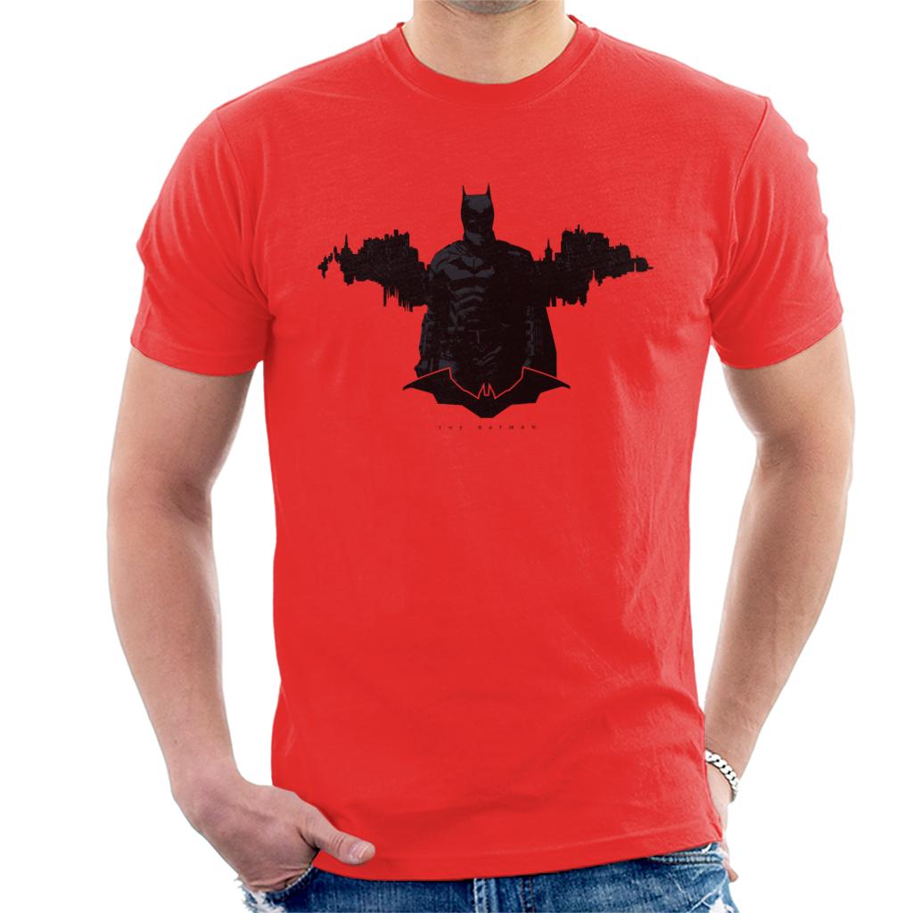 The Batman Logo Gotham City Backdrop Men's T-Shirt-ALL + EVERY