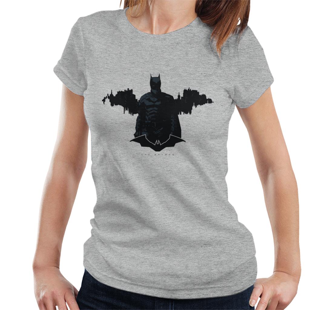 The Batman Logo Gotham City Backdrop Women's T-Shirt-ALL + EVERY