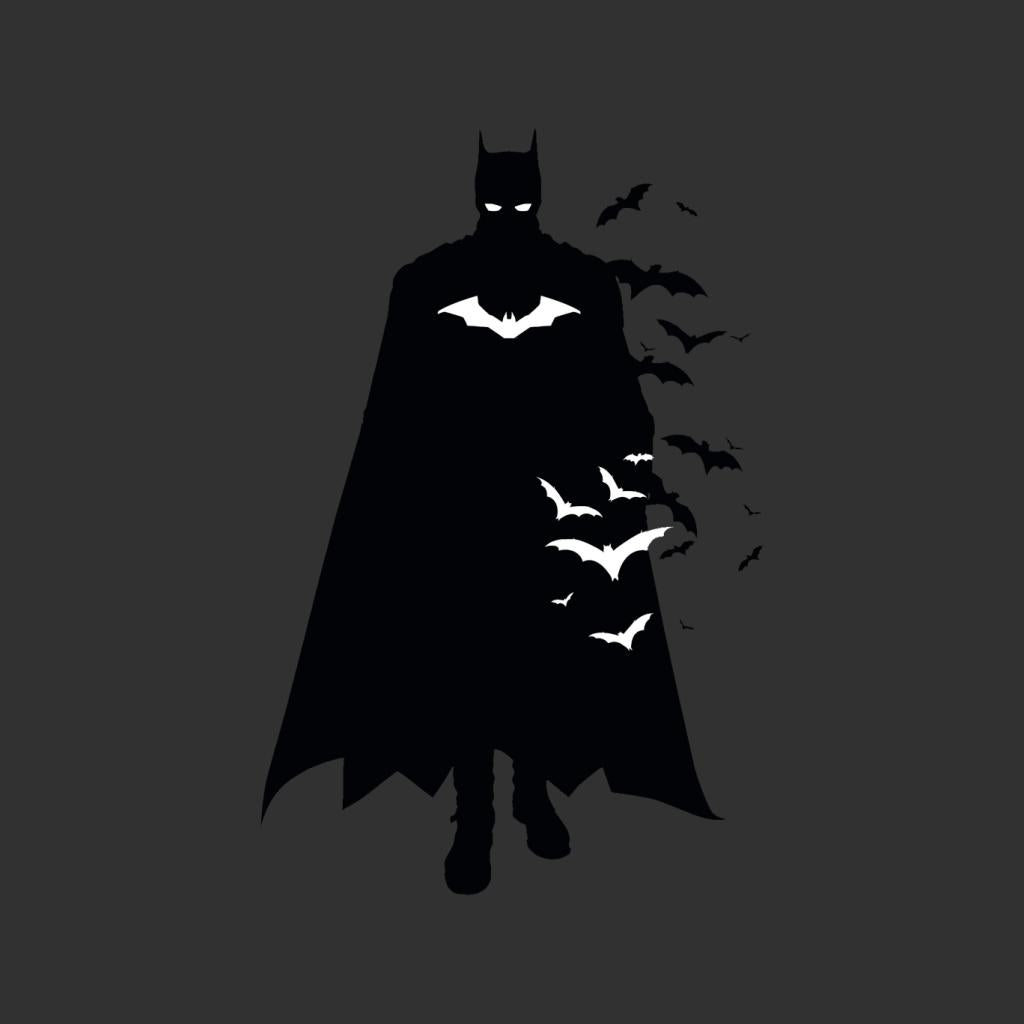 The Batman Silhouette White Bats Men's T-Shirt-ALL + EVERY