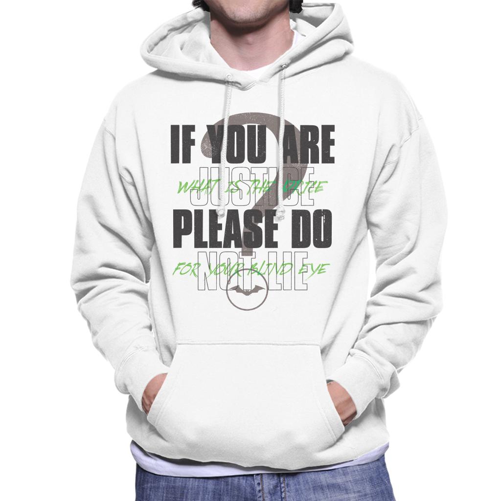 The Batman Riddler If You Are Justice Please Do Not Lie Men's Hooded Sweatshirt-ALL + EVERY